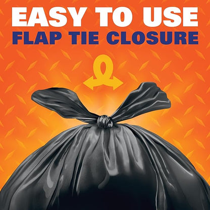 Hefty Easy Flaps Multipurpose Large Trash Bags, 30 Gallon