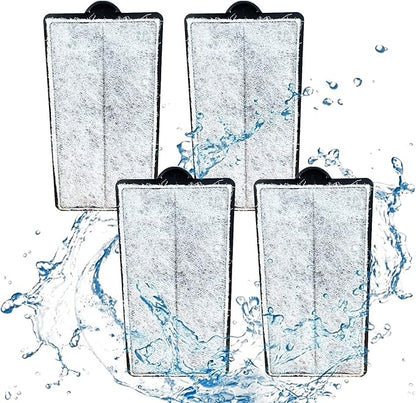 TARARIUM 4Pcs Aquarium Filters Replacement Active Carbon Cartridges Bio Filter Plate for Hang on Back Filter Clean and Clear for WP-607H HBL-701