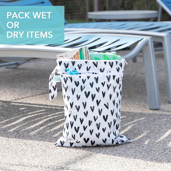 Bumkins Waterproof Wet Dry Bag for Baby, Swim Suit, Cloth Diapers, Pump Parts