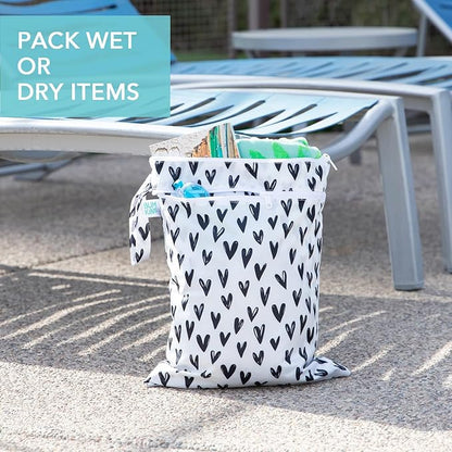Bumkins Waterproof Wet Dry Bag for Baby, Swim Suit, Cloth Diapers, Pump Parts