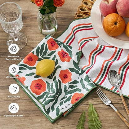 RECYCO Waffle Kitchen Towel Set of 2