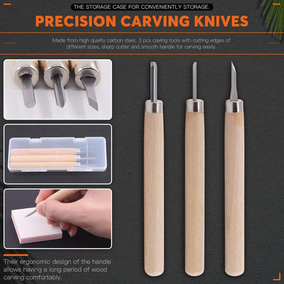 Rustark 42Pcs Rubber Stamp Making Kit, Printing Starter Tool Kit with Carving Knives,Rubber Carving Blocks,Ink Brayer Roller,Tracing Paper and More for Printmaking, Sculpting, Stamping