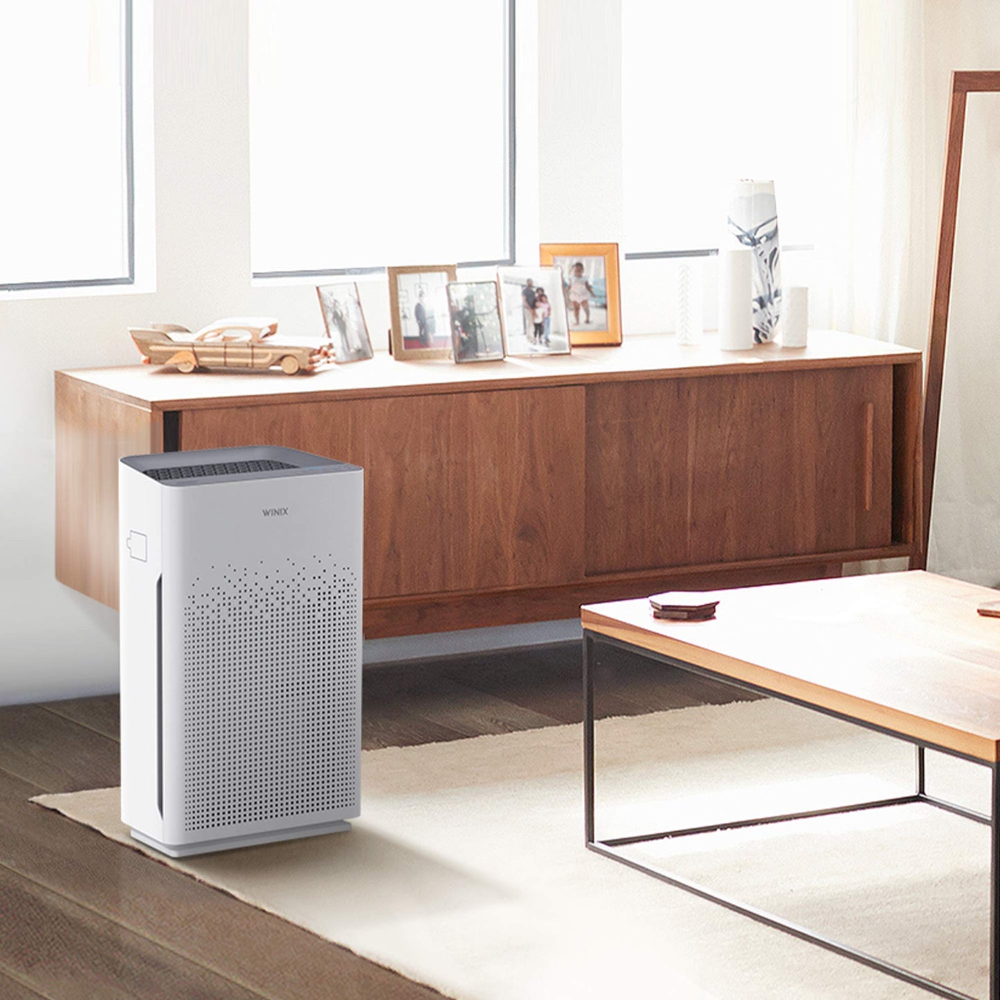 WINIX AM90 Air Purifier for Home Large Room Up to 1740 Ft² in 1 Hr With Air Quality Monitor, True HEPA, Carbon Filter and Auto Mode, Captures Pet Allergies, Smoke, Dust