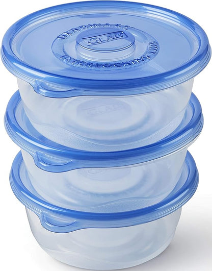 Glad Big Bowl Food Storage Containers, Large Round