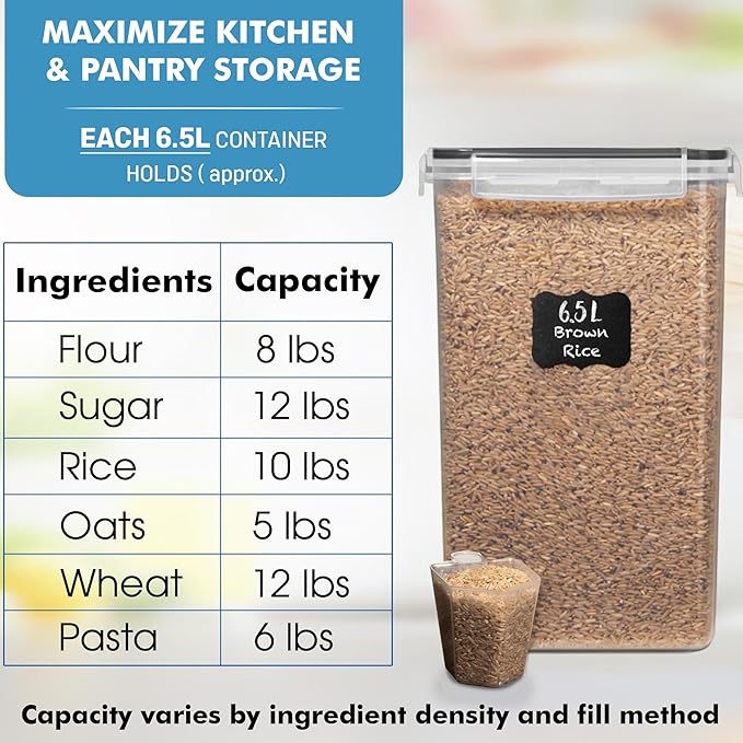 WHITE FEATHER SUPPLIES 2 PC Large Food Storage Containers