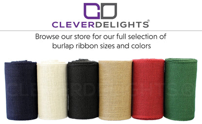 CleverDelights 6" Red Burlap Roll - Finished Edges - 10 Yards - Jute Burlap Fabric