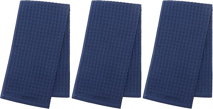 Mia's Dream Premium Cotton Waffle Bathroom Towel Set, 3 Pack Quick Drying