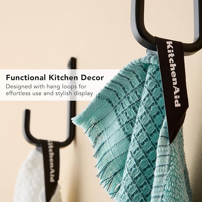 KitchenAid Gourmet Series Gridlines Kitchen Towels 3-Pack Set, 100% Cotton