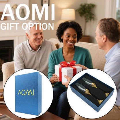 AOMI Wedding Champagne Flutes Toasting Glasses Luxurious Crystal- Gold 7oz Studded Champagne Glasses Set – Elegant Etched Flute Pair with Gift Box, Perfect for Weddings, Anniversaries & Celebrations