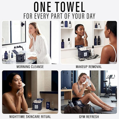 Clean & Clear Face Towels, Disposable Luxury Facial Towels, 100% Viscose