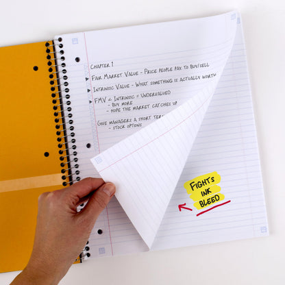 Five Star Spiral Notebook + Study App, 5 Subject, College Ruled Paper, 8-1/2" x 11", 200 Sheets, Fights Ink Bleed, Water Resistant Cover, Pacific Blue (73635)