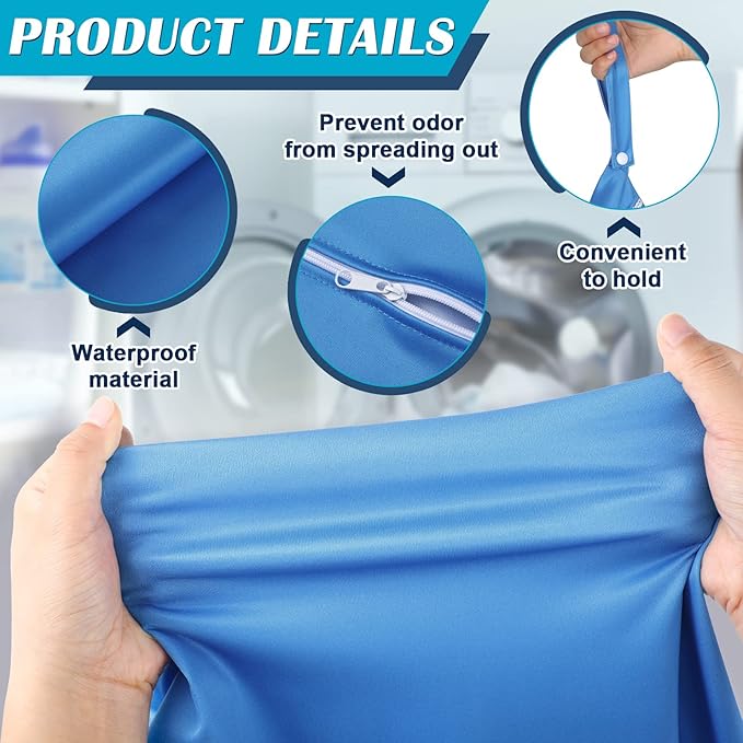 Shappy 2 Pcs Large Travel Laundry Bag Washable Waterproof Wet Dry Large Dirty