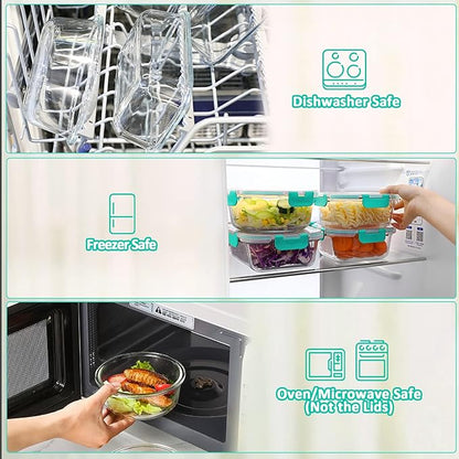 24-Piece Glass Food Storage Containers