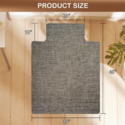 Office Chair Mat for Hardwood Floor, 36" x 48" Non-Slip Office Chair Mat for Rolling Chair, Heavy Duty Textilene Floor Protector for Hardwood Tile, Desk Computer Chair Mat for Home Office,Brown
