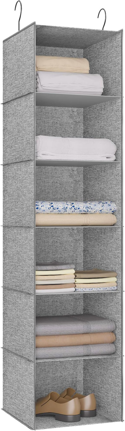 6-Shelf Hanging Storage Closet Organizer, Linen Rv Storage and Organization