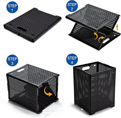 42L Collapsible Plastic Laundry Baskets, Foldable Laundry Hamper