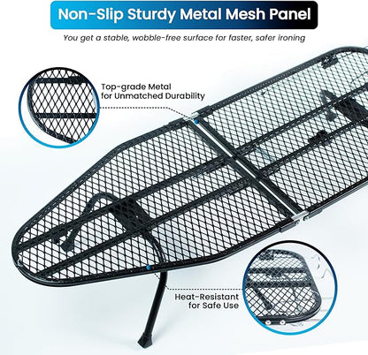 Metal Mesh Panel Tabletop Ironing Board | Foldable Iron Board | Heavy Duty