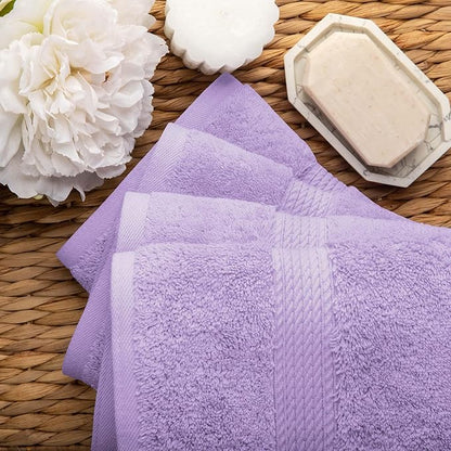 SUPERIOR Egyptian Cotton Pile Hand Towel Set of 4, Ultra Soft Luxury Towels