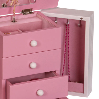 Mele and Co Elise Girls Wooden Musical Ballerina Jewelry Box