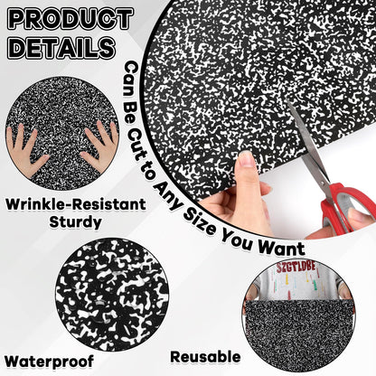 2 Rolls Composition Bulletin Board Paper Roll Non-Woven Bulletin Board Background Reusable Waterproof Classroom Poster Fade Resistant Poster for Classroom Decor Wrapping Craft Supplies 15.6In x 12 Ft