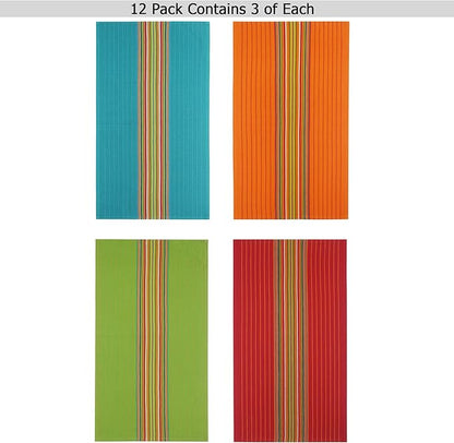 COTTON CRAFT Salsa Stripe Kitchen Towels