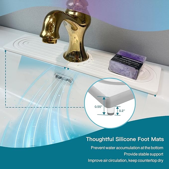 Faucet Mat for Kitchen Sink, Stone Drying Mat for Kitchen Counter, Stone Mat