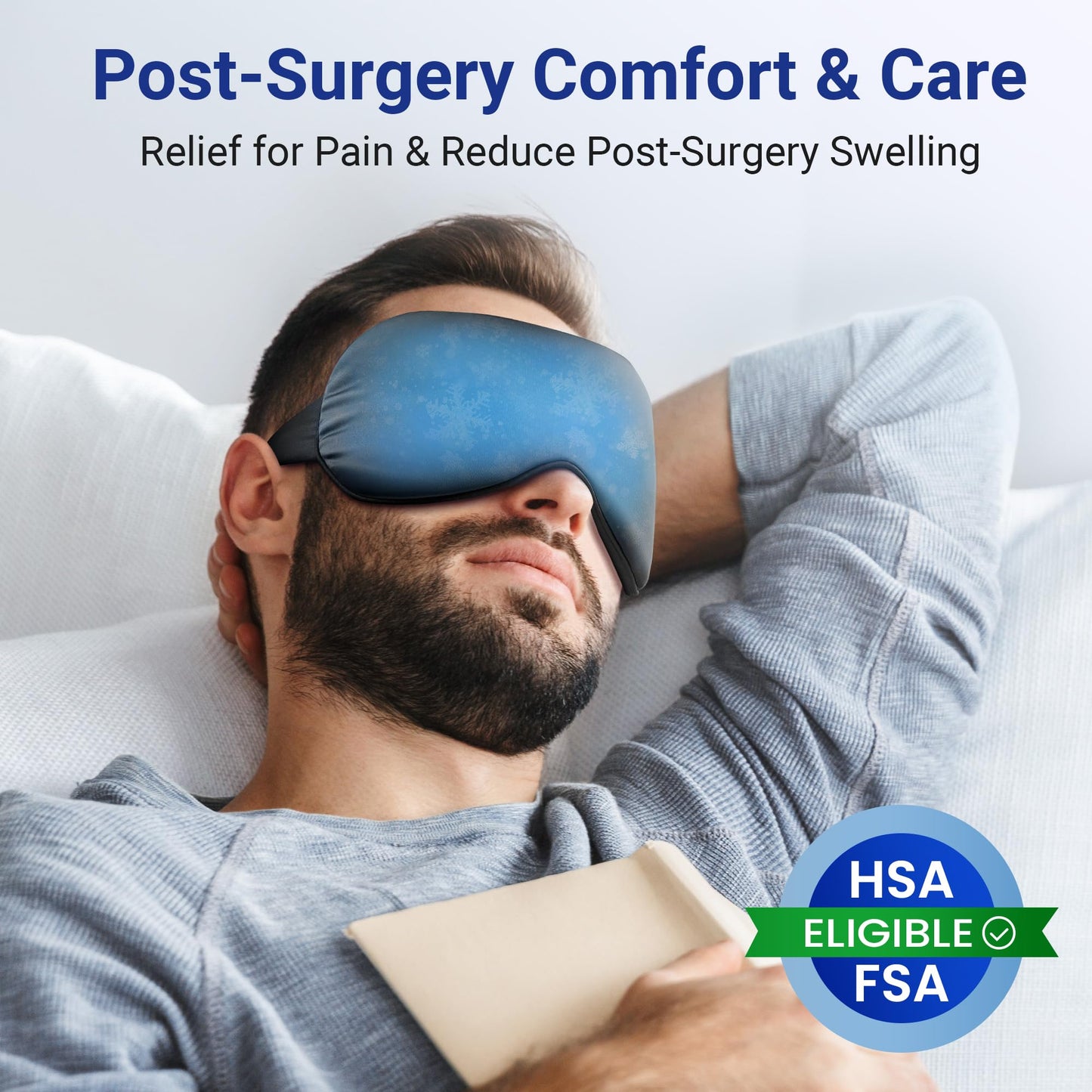 Coolig Eye Mask for Puffy Eyes: Fsa Eligible Items Hsa, Cold Compress for Migraines Headache After Surgery & Puffiness, Reusable Face Ice Pack Gel Sleep Mask for Dark Circles, Relaxing Gifts(Purple)