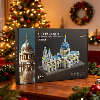 Geniteen Building Blocks Set, St Paul's Cathedral Model Building Kit 7038 PCS Architecture Collection Micro Mini Blocks