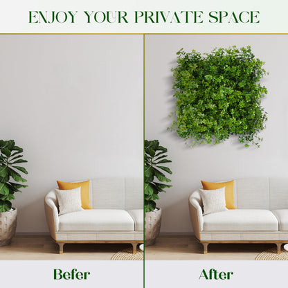 Artificial Grass Wall Panels, UV-Resistant Green Wall Panels, Privacy Fence Screen, Greenery Wall Backdrop for Indoor & Outdoor Decor, Plant Wall Green Wall Decor - 20"*20" 6 Pack