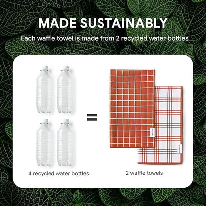 RECYCO Waffle Kitchen Towel Set of 2