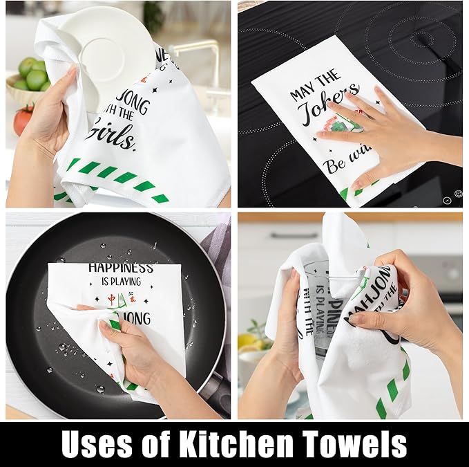 R HORSE Mahjong Kitchen Dish Towel