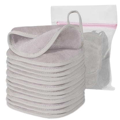 Makeup Remover Cloth, 12 Pack Makeup Remover Pads Microfiber Face Washcloth