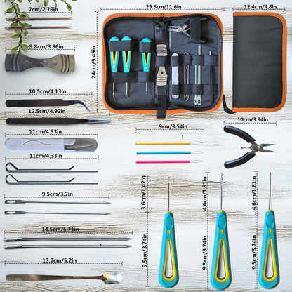 Candle Making Kit for Adults Beginners with Storage Bag, Candle Making Supplies Used for Punching and Inserting Candle Mold Wicks, Candle Making Tools Including Punching Needle with Hook and Large Eye