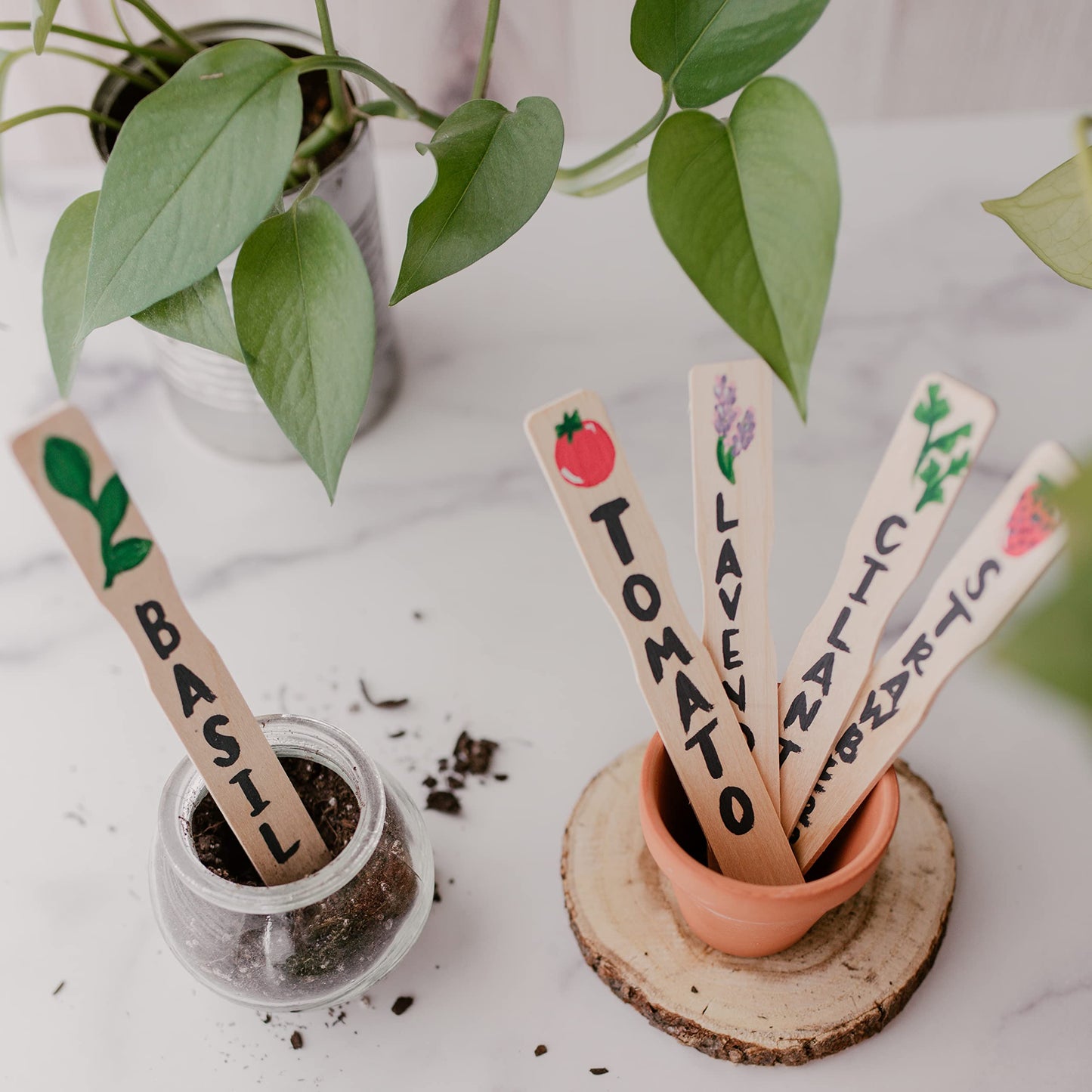 Wood Paint Stick 17-3/4 inch, Pack of 50 Paint Stir Sticks, Jumbo Craft Sticks, Unfinished Wooden Sticks for Garden Markers, by Woodpeckers