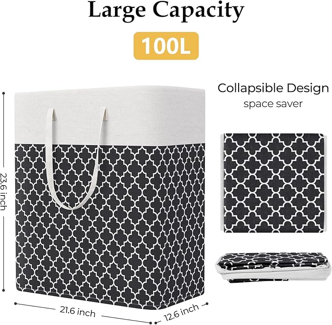 StorageRight Laundry Basket Hamper Large Collapsible Laundry Hamper