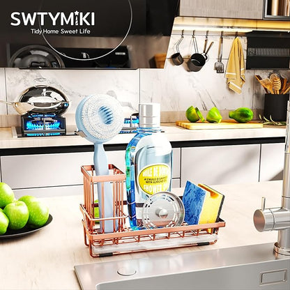 SWTYMIKI Sink Caddy Kitchen Sink Organizer