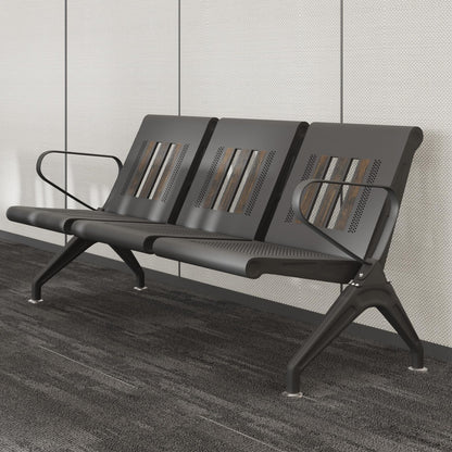 wonline Waiting Room Bench, Waiting Room Chairs with Arm, Office Furniture Lobby Conference Reception Bench Office Guest Seating for Clinic Airport Hospital Barber Salon Bank
