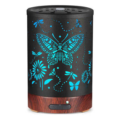 Essential Oils Diffuser,Aromatherapy Diffuser,Birthday for Women Mom Grandma,Metal Cool Mist Humidifier with 7 Colors Lights Waterless Auto Off Air Diffusers (Dragonfly)