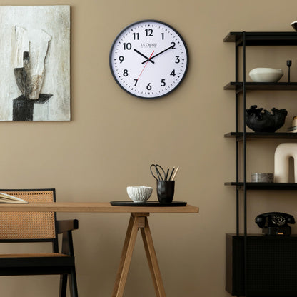 La Crose Clock 404-3841-INT 16-Inch Commercial Silent Sweep Analog Quartz Clock