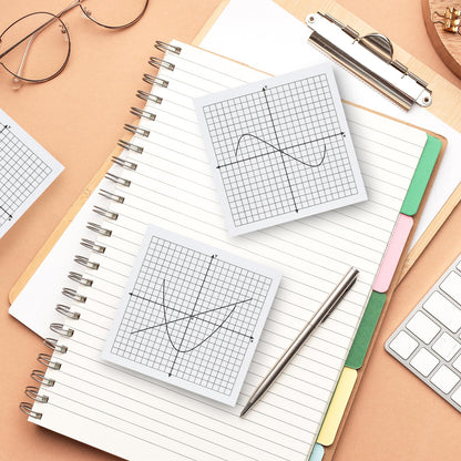 Graph Sticky Notes, 8 Pads, 3x3 Inch, Graph Paper Sticky Notes, Grid Sticky Notes, Coordinate Plane Sticky Notes for Office School Math Supplies