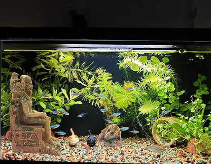M2cbridge Aquarium Decor Castle Shipwreck Ornament Underwater Landscape(Egyptian Pharaohs)