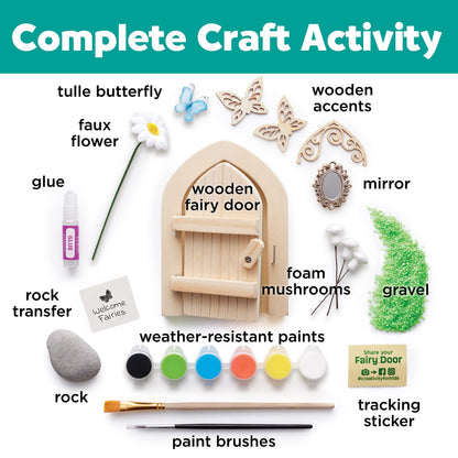 Creativity for Kids Butterfly Fairy Door Kit - Painting Arts and Crafts for Kids, Creative Gifts for Girls and Boys (Ages 6+)