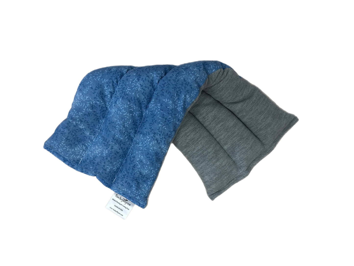 SacksyThyme Microwave Heating Pad for Cramps, Back, Neck, Shoulders, Leg Pain - Reusable Heat Pack, Hot Moist Microwavable Therapy Pack - Unscented Flaxseed Hot Compress Made in USA (Size: 12" x 7")