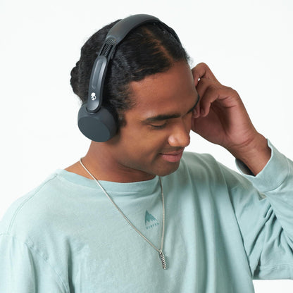 Skullcandy Icon 180 Wireless On-Ear Bluetooth Headphones, Up to 50 Hours Battery, Lightweight and Travel Ready, Secure Fit, Sweat and Water Resistant, Microphone iPhone Android - True Black