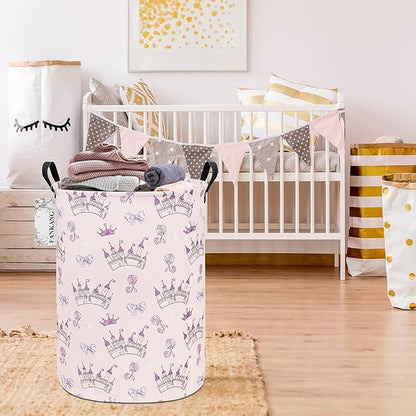 FANKANG Storage Basket, Nursery Hamper Canvas Laundry Basket Foldable