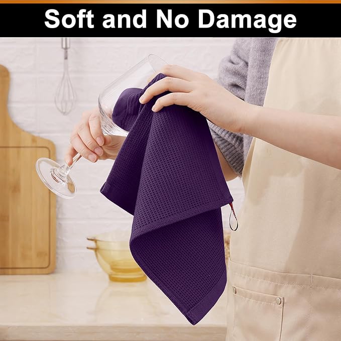 Homaxy 100% Cotton Waffle Weave Dish Cloths