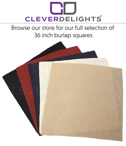 CleverDelights 36 Inch Red Burlap Squares - 4 Pack - 100% Jute Burlap Fabric - Finished Edges - 36" x 36"