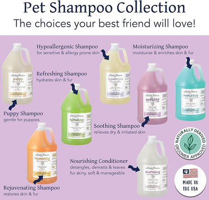 Bobbi Panter Soothing Dog Shampoo Tea Tree, Lavender, Cucumber & Oat Protein – Natural Formula for Sensitive Skin & Irritation Relief, Tear-Free, 30:1 Concentrate, Made in USA, 1 Gallon