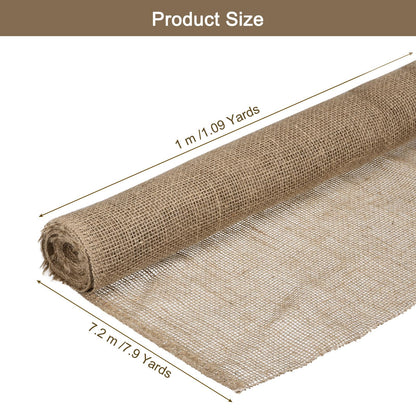 MECCANIXITY Burlap Fabric Roll 1.1 Yards x 8 Yards Natural Jute Burlap Roll for Table Runners Weed Barriers Wedding Craft Plants