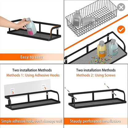 PUSDON Metal Wall Hanging Basket 2 Packs DIY Suitable